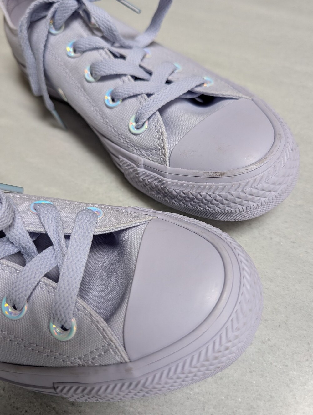 CONVERSE lavender canvas sneakers 6 - Picture 3 of 9